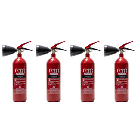 K&ouml;nig 2 kg CO2 Feuerl&ouml;scher 4 er Pack DIN EN 3