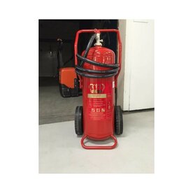 K&ouml;nig 50 kg fahrbarer Pulver Auflade. L&ouml;schwagen DIN EN3