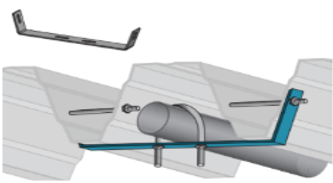 Lange Trapezh&auml;nger 300mm (250 Sicke) f&uuml;r U-bolt 5/4"-3"