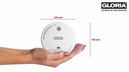 GLORIA Rauchmelder R-1 mit Hush Button