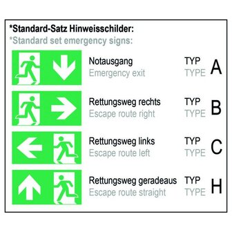 Einzelbatterie- Rettungszeichen-/Sicherheitsleuchte C-LUX STANDARD
