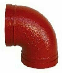 XGQT06 Nut - Bogen (Typ 90S o.&Auml;.), 90&deg; RAL3000 rot, DN100, (114,3mm)