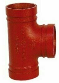 XGQT12 T - St&uuml;ck, (Typ 130S o.&Auml;.), RAL3000 rot, DN150, (168,3mm)