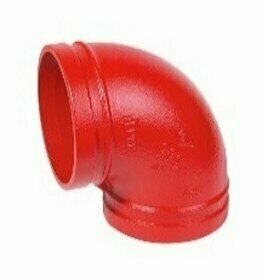 Nut - Bogen Typ 90S, 90&deg; RAL3000 rot, DN50, (60,3mm)