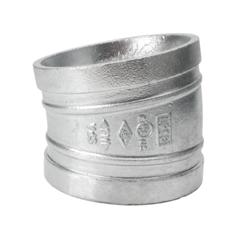 Nut - Bogen Typ 105, 11,25&deg; verzinkt, DN150, (168,3mm)