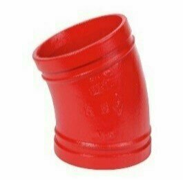 Nut - Bogen Typ 110, 22,5&deg; RAL3000 rot, DN150, (168,3mm)