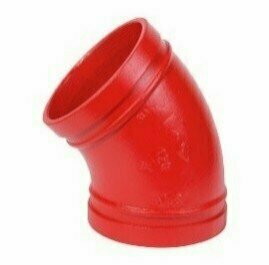 Nut - Bogen Typ 120, 45&deg; RAL3000 rot, DN 50, (60,3mm)