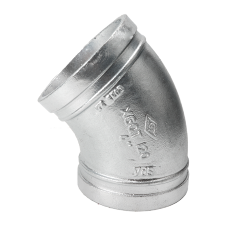 Nut - Bogen Typ 120, 45&deg; verzinkt, DN 40, (48,3mm)