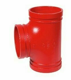 T - St&uuml;ck, Typ 130S, RAL3000 rot, DN150, (168,3mm)
