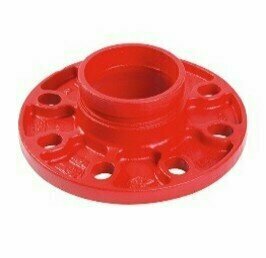 Nut - Flanschadapter, 321G DN 80 RAL3000 rot, (88,9mm), 8 Loch