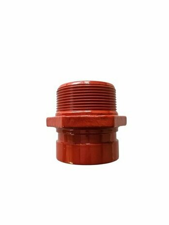 Adapternippel Nut / Gewinde rot, 42,4mm x 11/4"