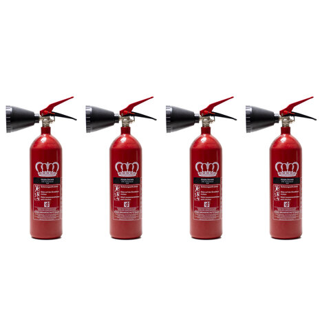 K&ouml;nig 2 kg CO2 Feuerl&ouml;scher 4 er Pack DIN EN 3