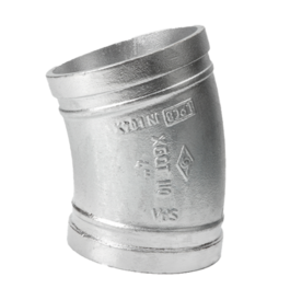 Nut - Bogen Typ 110, 22,5° verzinkt, DN150, (168,3mm)