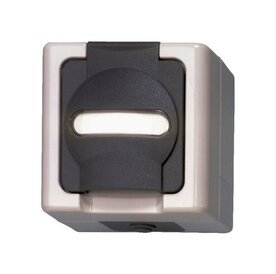 STEDO-AP-SHTZKONT-GRAU-16A-250V - Steckdose ELMO Aufputz Feuchtraum - Inhalt: 6 Stück