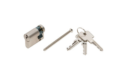 PRFLZYL-NP-H-6STI-VS-(NI)-30X10MM - Profil-Halbzylinder NP - Inhalt: 1 Stück