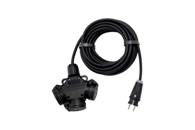 VERLLTG-3WEG-(H07RN-F3G1,5)-16A-250V-10M - Schutzkontakt-Verlängerung 3-fach H07RN-F3G1,5 - Inhalt: 1 Stück