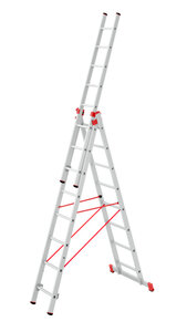 ALLZWLEI-3TLG-ALU-3X8SPRO - Alu-Allzweckleiter 3-teilig mit Traverse - Inhalt: 1 Stück