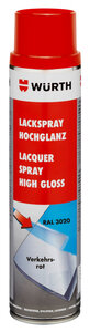 LKSPR-RAL3020-VERKEHRSROT-600ML - Lackspray Nitroalkydal-Qualität Hochglanz - Inhalt: 1 Stück