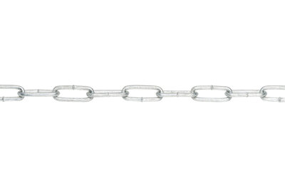 KETT-RDST-DIN5685-(TZN)-D2,0MM-L30M - DIN 5685 Stahl feuerverzinkt langgliedrig - Inhalt: 1 Stück