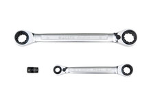 Doppel-Ratschen-Ringschlüssel metrisch 3TLG mit POWERDRIV® -Antrieb 3-teilig
