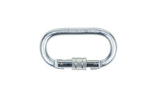 Schraubkarabiner oval mit Schraubsicherung