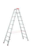 Alu-Stufenstehleiter gebördelt STEHLEI-ALU-GEBOERDELT-2X9STUF