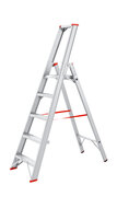 Alu-Stufenstehleiter mit Plattform STEHLEI-PLTFORM-5STUF