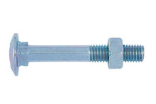 Flachrundschraube mit Vierkantansatz und Mutter M8 x 25