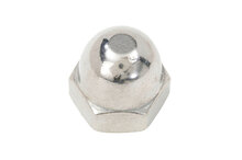 Sechskant-Hutmutter hohe Form M 12 DIN 1587, Edelstahl A2, blank