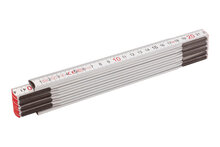Gliedermaßstab Holz mit verdecktem Gelenk - GLIEDMASSSTAB-WEISS-SCHWARZ-200CM - Inhalt: 10 Stück