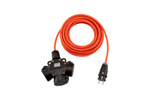 Schutzkontakt-Verlängerung 3-fach H07BQ-F3G1,5 - VERLLTG-3WEG-(H07BQ-F3G1,5)-16A-250V-10M - Inhalt: 1 Stück