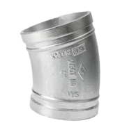 Nut - Bogen Typ 110, 22,5° verzinkt, DN 80, (88,9mm)