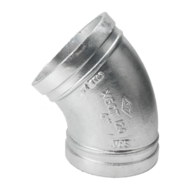 Nut - Bogen Typ 120, 45° verzinkt, DN250, (273,0mm)