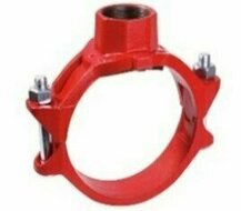 Anbohrschelle RAL3000 rot, 3J DN80X40, (88,9x48,3mm)