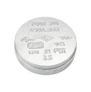 Nut - Enddeckel, geschlossen, verzinkt, DN40, (48,3mm)
