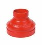 Reduzierstück, RAL3000 rot, DN250/200, (273,0x219,1mm)