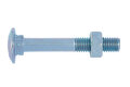 Flachrundschraube mit Vierkantansatz und Mutter M8 x 100